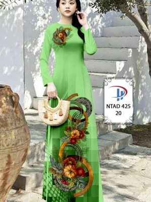 Vải Áo Dài Hoa In 3D AD NTAD425 25